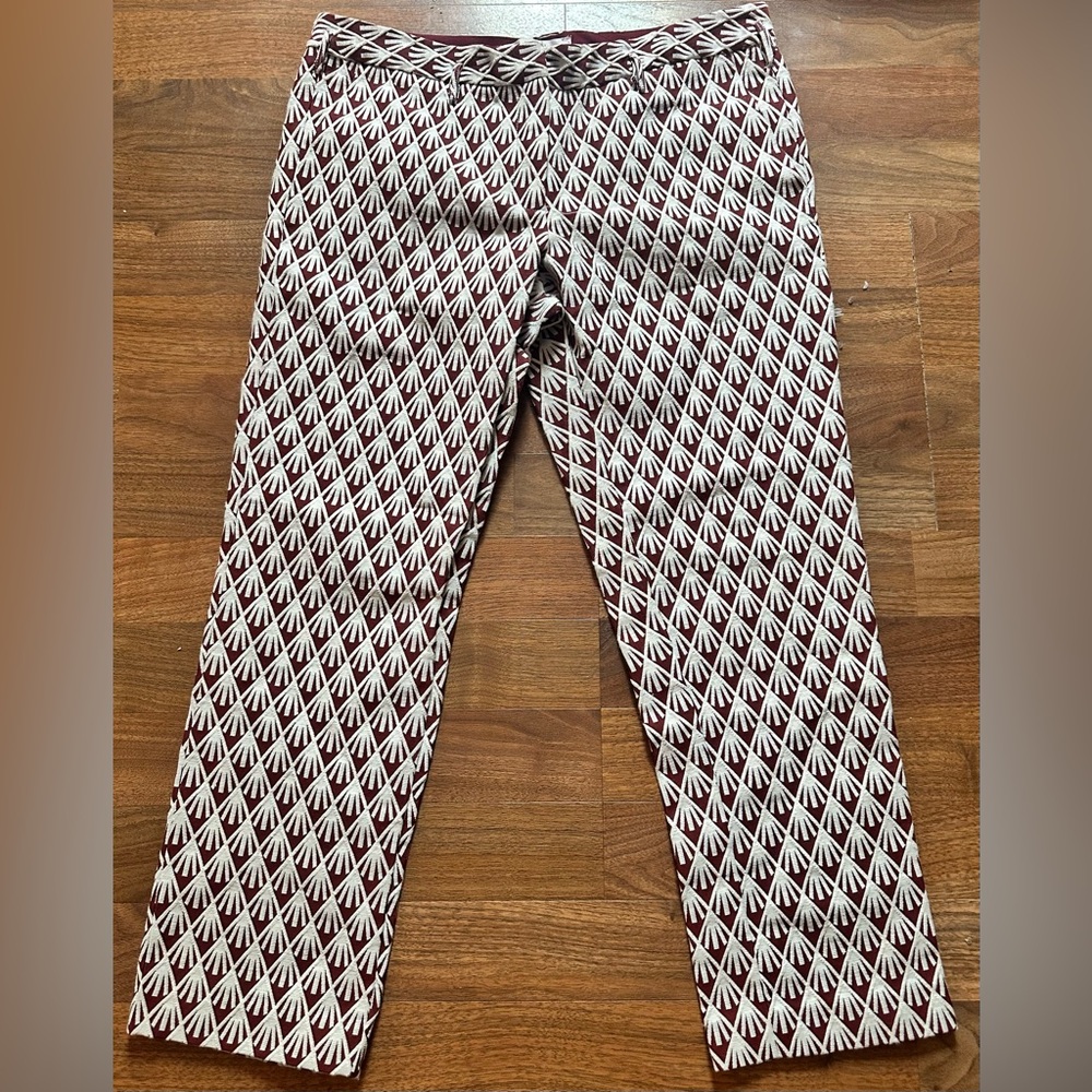Brown and Cream Trousers with Classic Silhouette